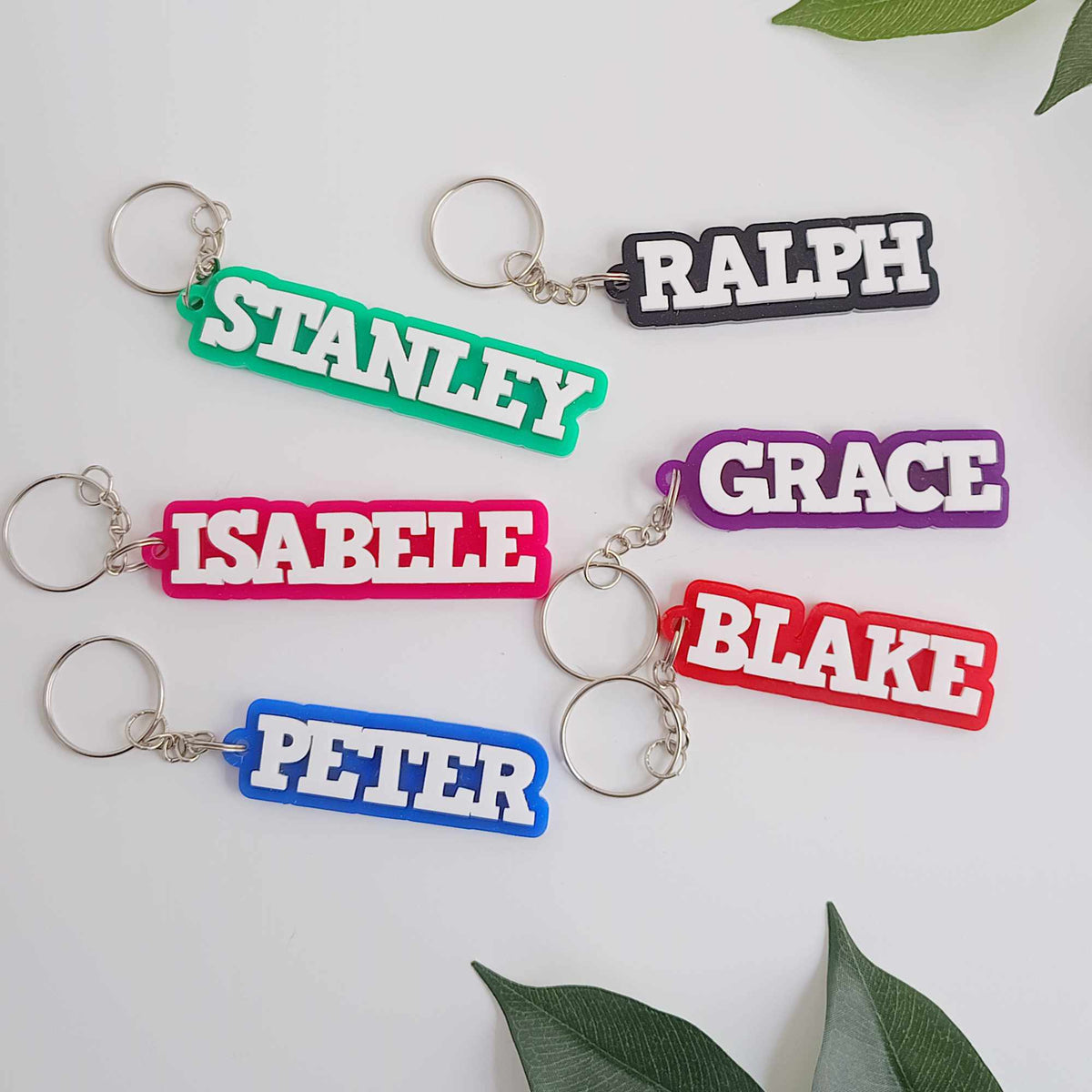 Personalised Acrylic Word Keyring