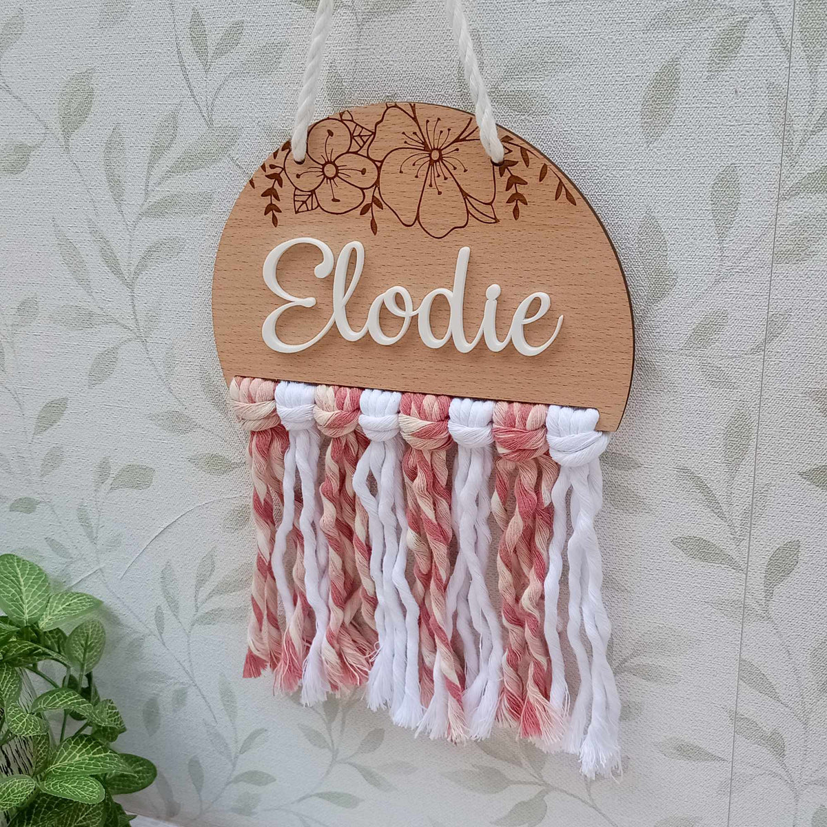 Customised Macrame Cord Wall Hanging