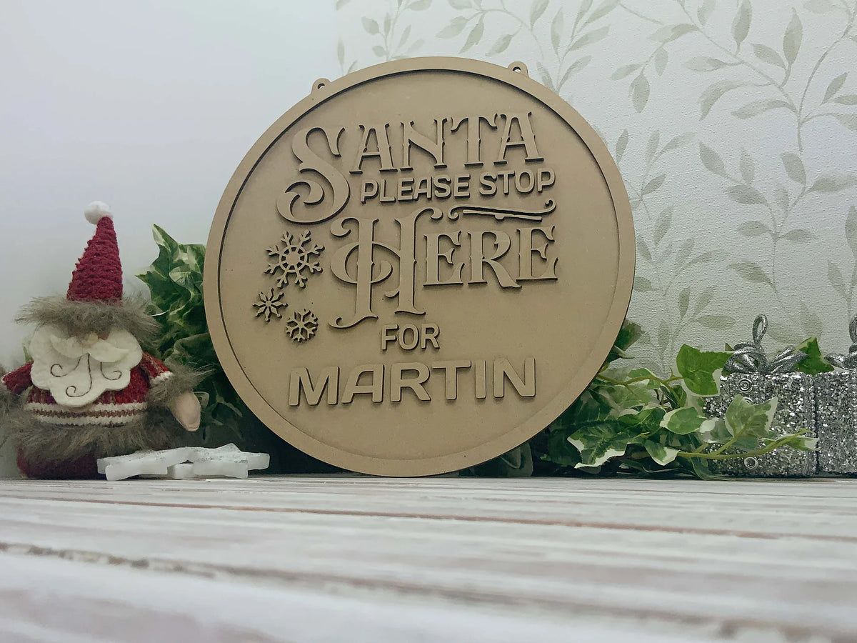 Personalised Santa Stop Here