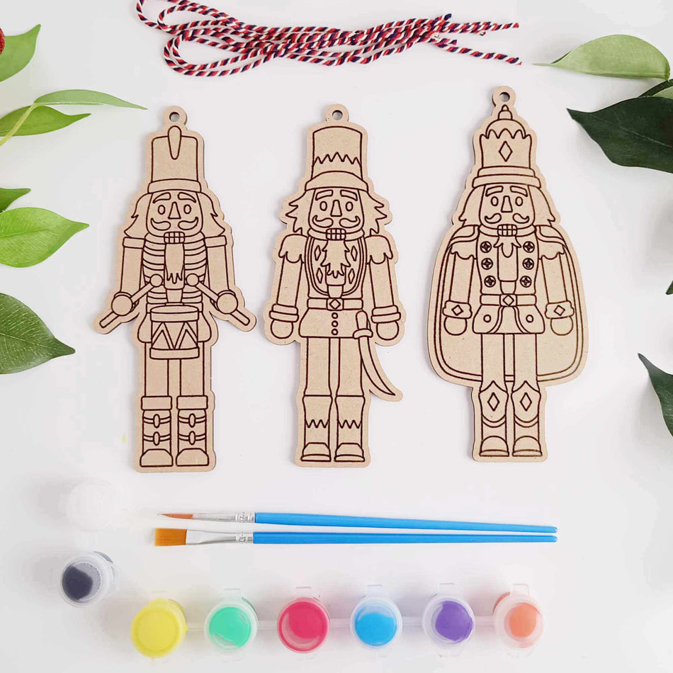 Christmas Nutcracker Soldiers Painting Craft Kit