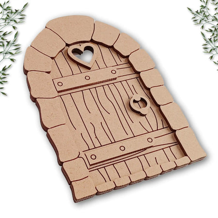 Layered Fairy Door Craft Kit with Woodgrain