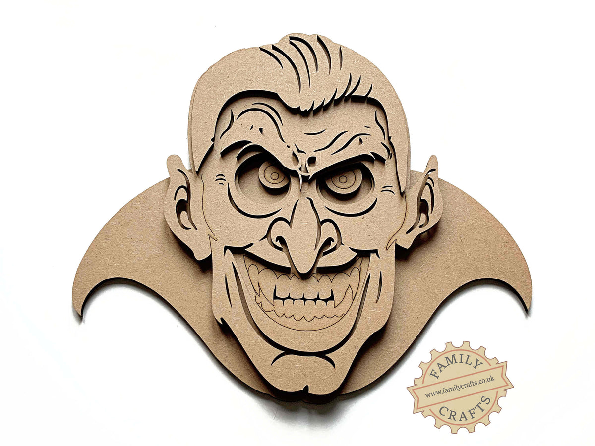 Spooky Halloween Dracula Face Wall Plaque