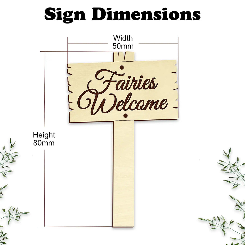 Fairies Welcome Garden Sign Posts