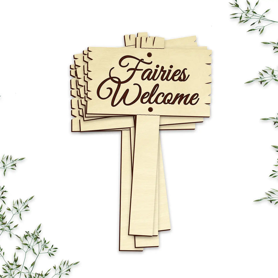 Fairies Welcome Garden Sign Posts