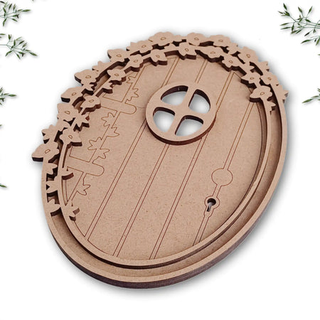 Layered Oval Floral Fairy Door Craft Kit