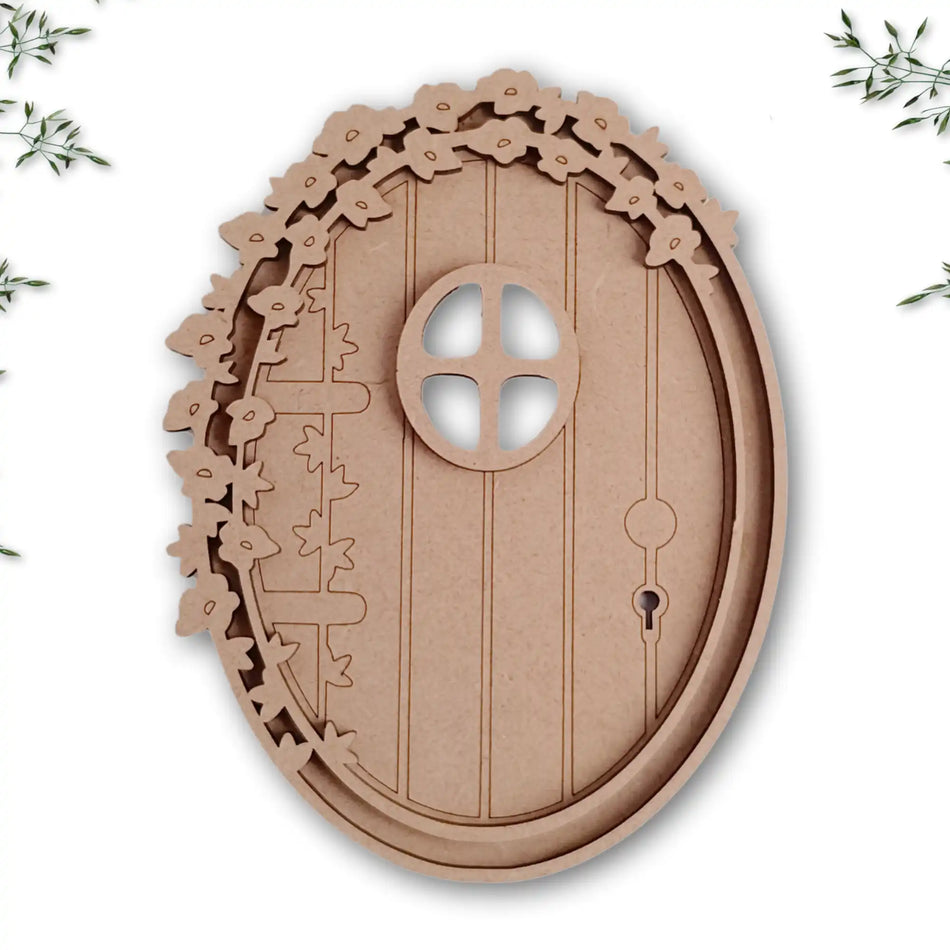 Oval Floral Fairy Door Craft Kit