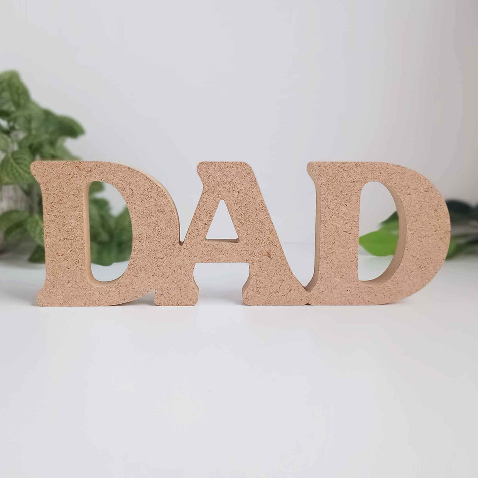 Freestanding Dad Word Craft Shape