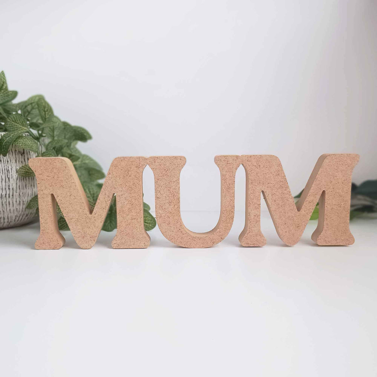 Freestanding Mum Word Craft Shape