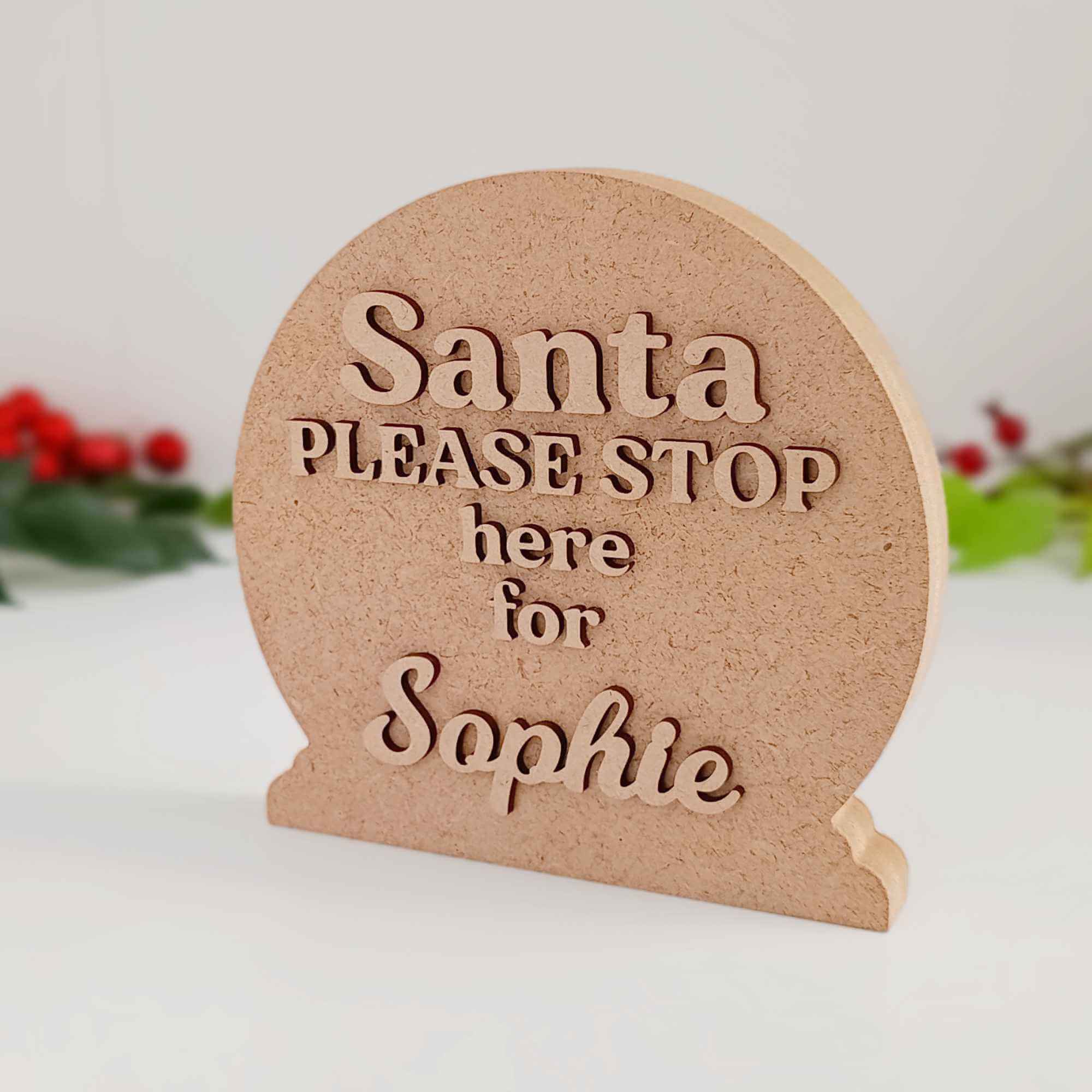 Personalised Christmas Santa Sign