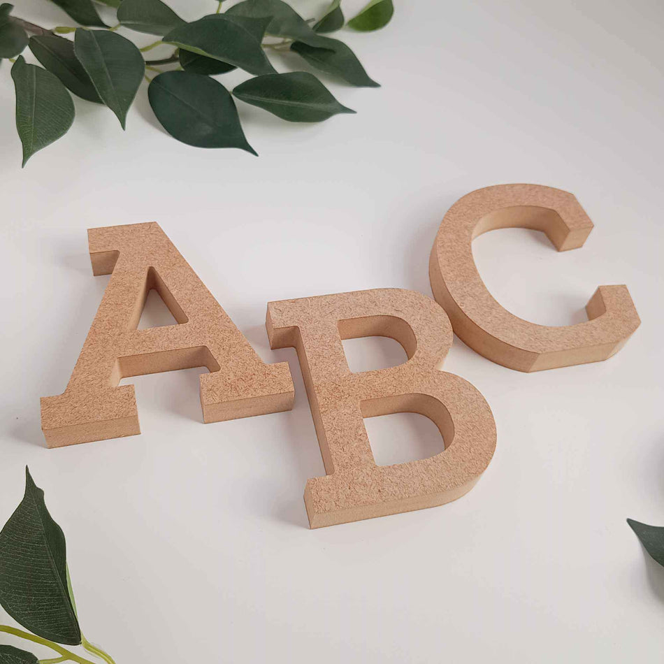 Freestanding Wooden MDF Letters - MDF Craft Shapes