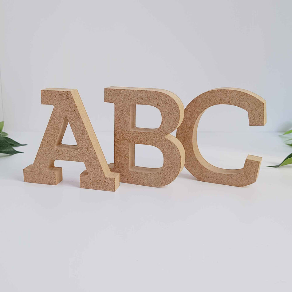 Freestanding Wooden MDF Letters - MDF Craft Shapes