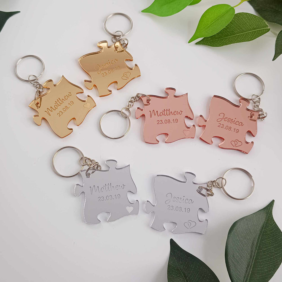 Personalised Acrylic Jigsaw Keyrings