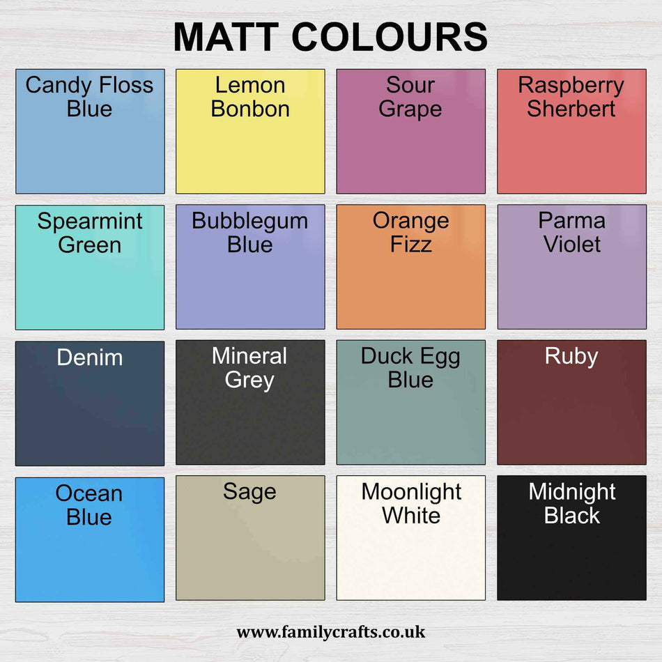 Acrylic Colour Options