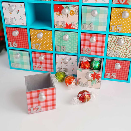 Modern Christmas Advent Calendar with 25 Drawers