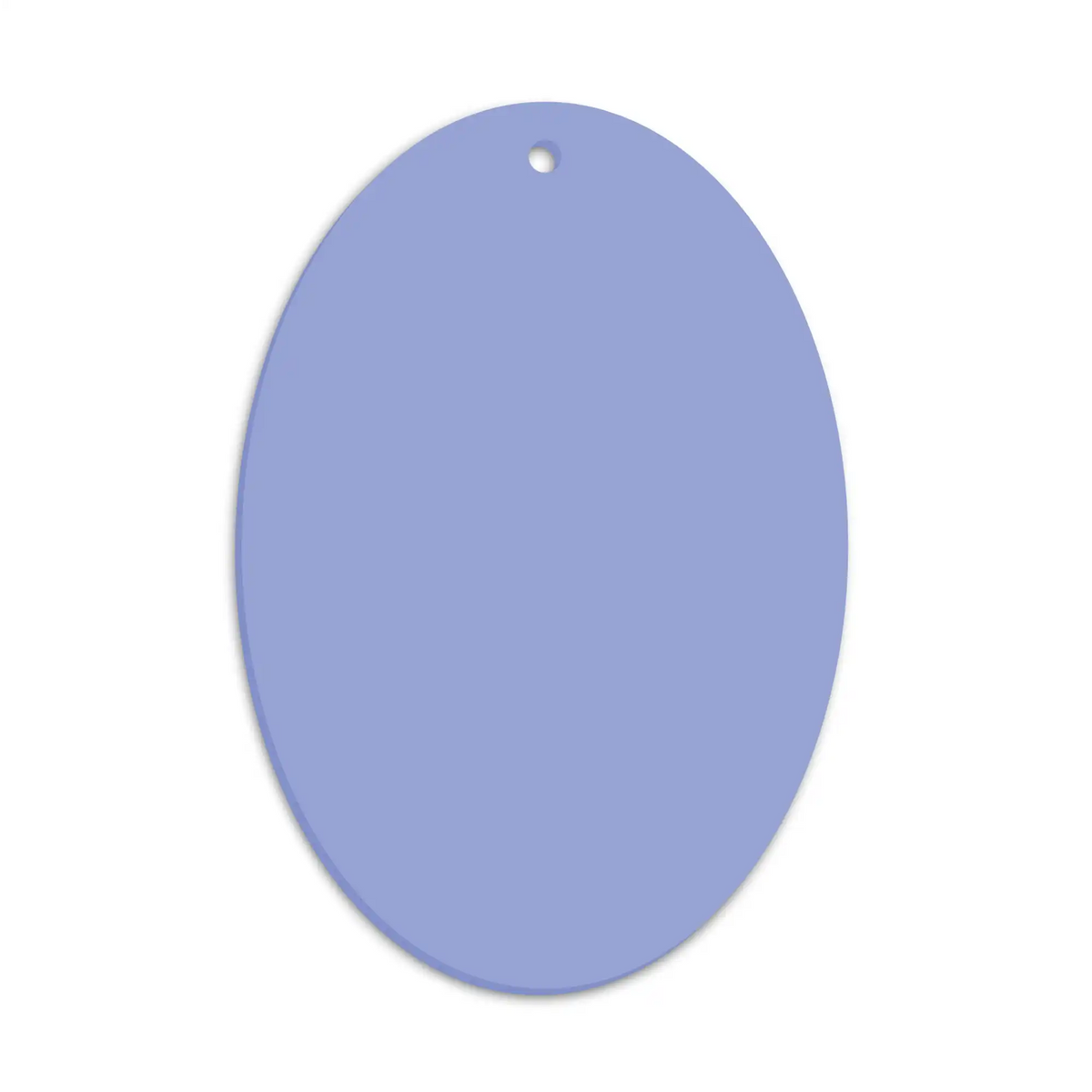 Acrylic Oval Blank with a hole for hanging