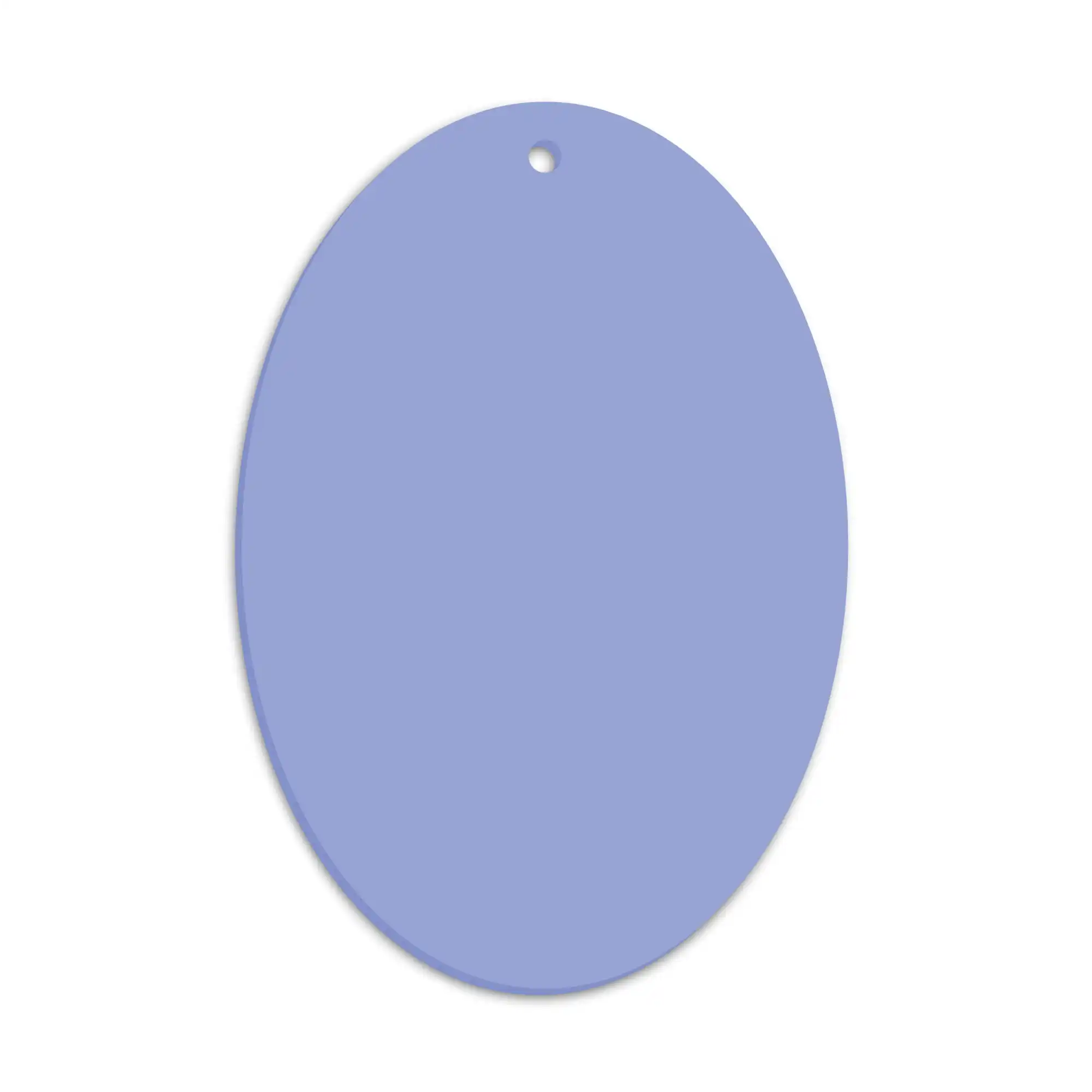 Acrylic Oval Blank with a hole for hanging