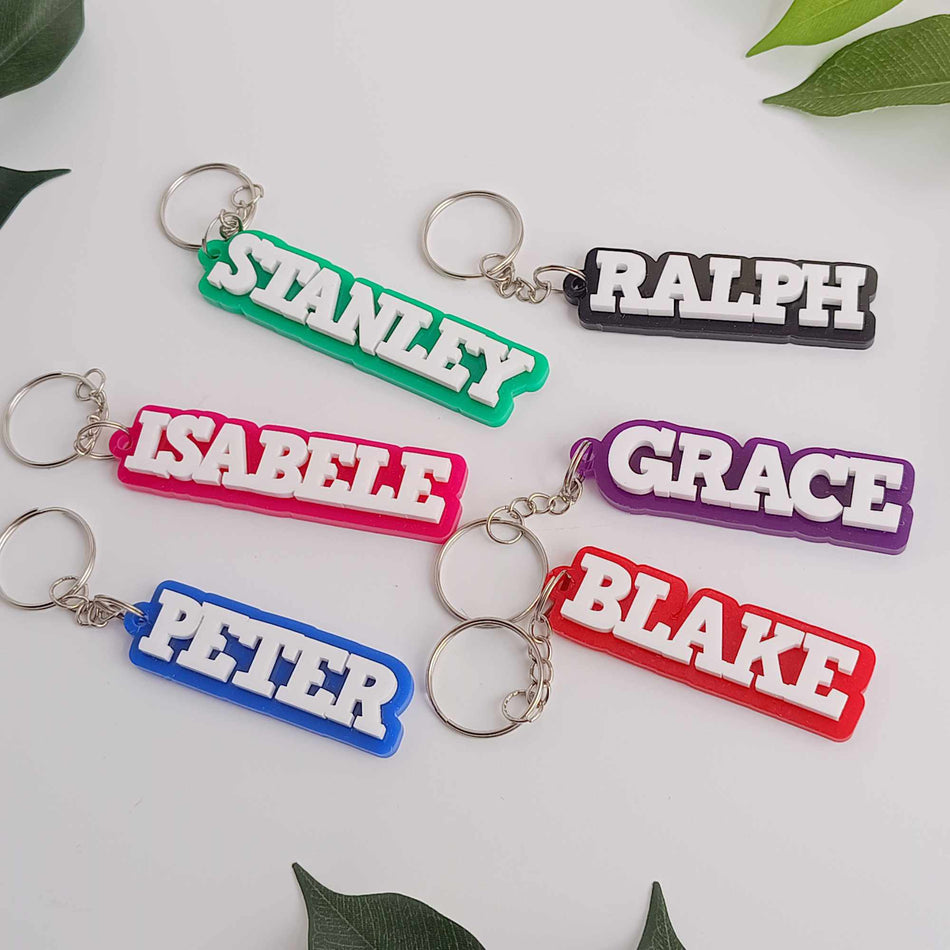 Personalised Acrylic Word Keyring