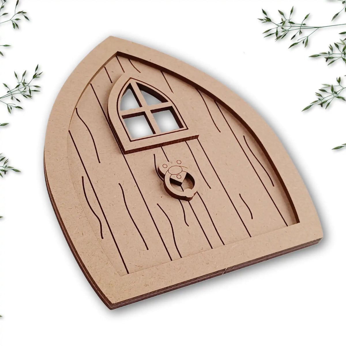 Pointed Layered Fairy Door Craft Kit with Woodgrain