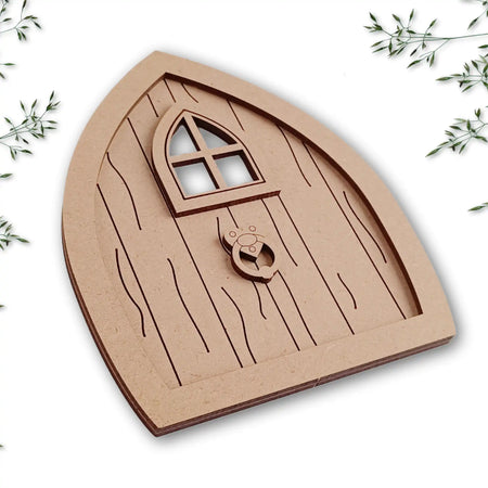 Pointed Layered Fairy Door Craft Kit with Woodgrain