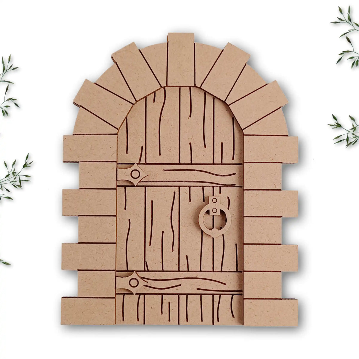 Medieval Fairy Door Craft Kit with Woodgrain