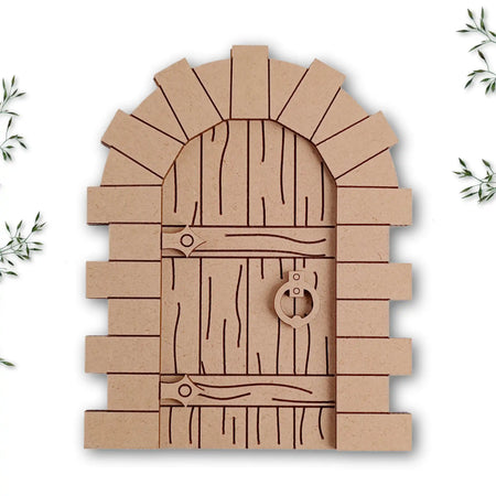 Medieval Fairy Door Craft Kit with Woodgrain