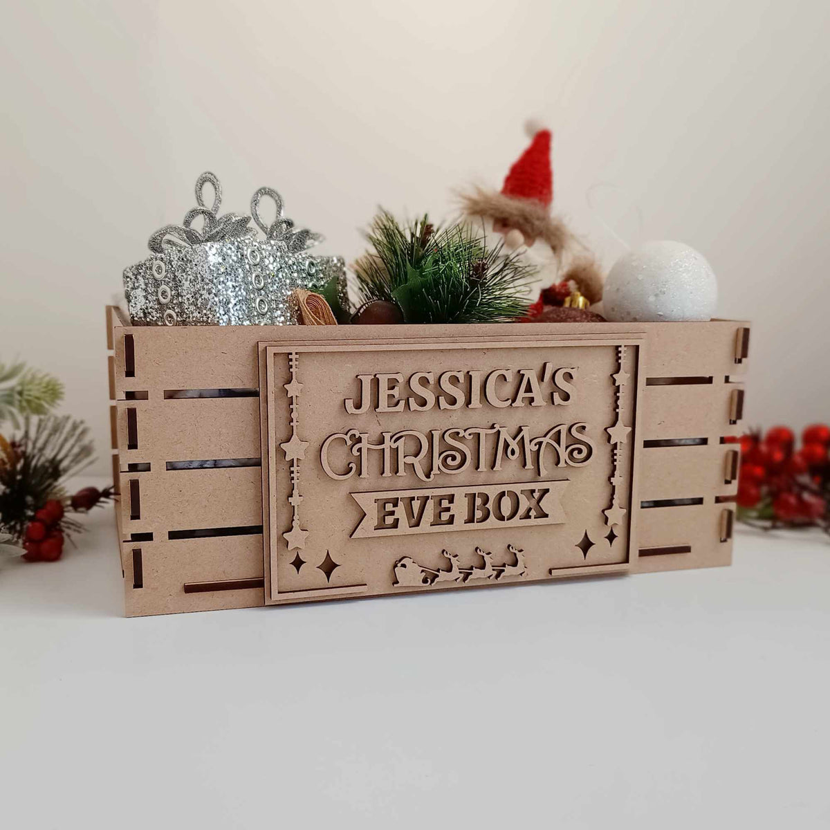 Wooden Christmas Gift Box