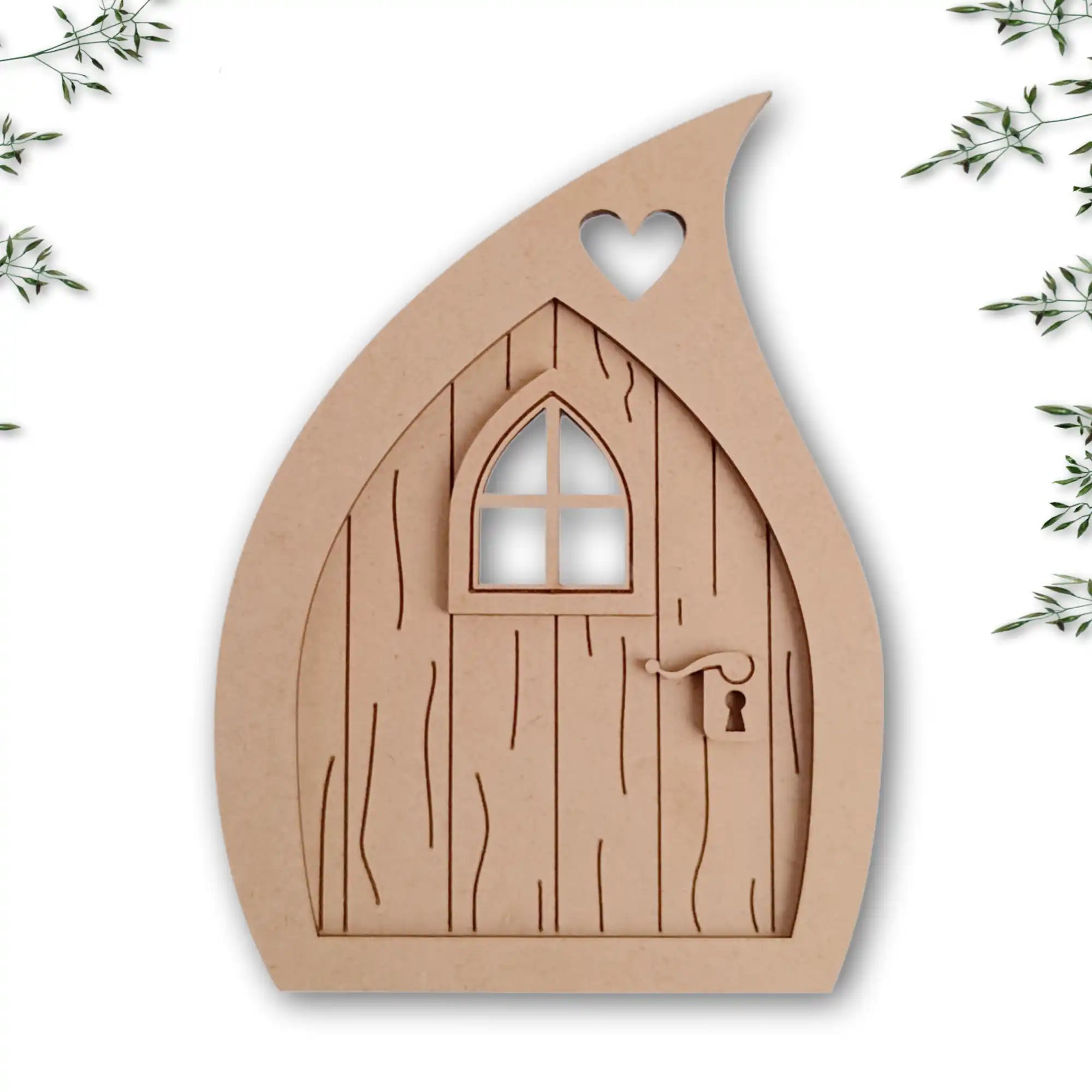 Teardrop Fairy Door Craft Kit with Woodgrain