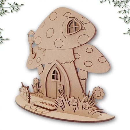 Freestanding Toadstool Fairy House Kit