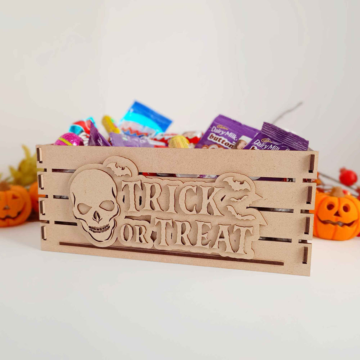 Halloween Trick or Treat Skeleton Crate