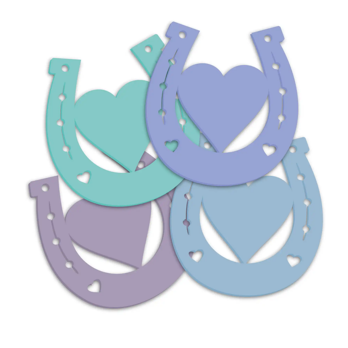 Wedding horseshoe with heart blanks