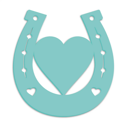 Acrylic wedding horseshoe with heart