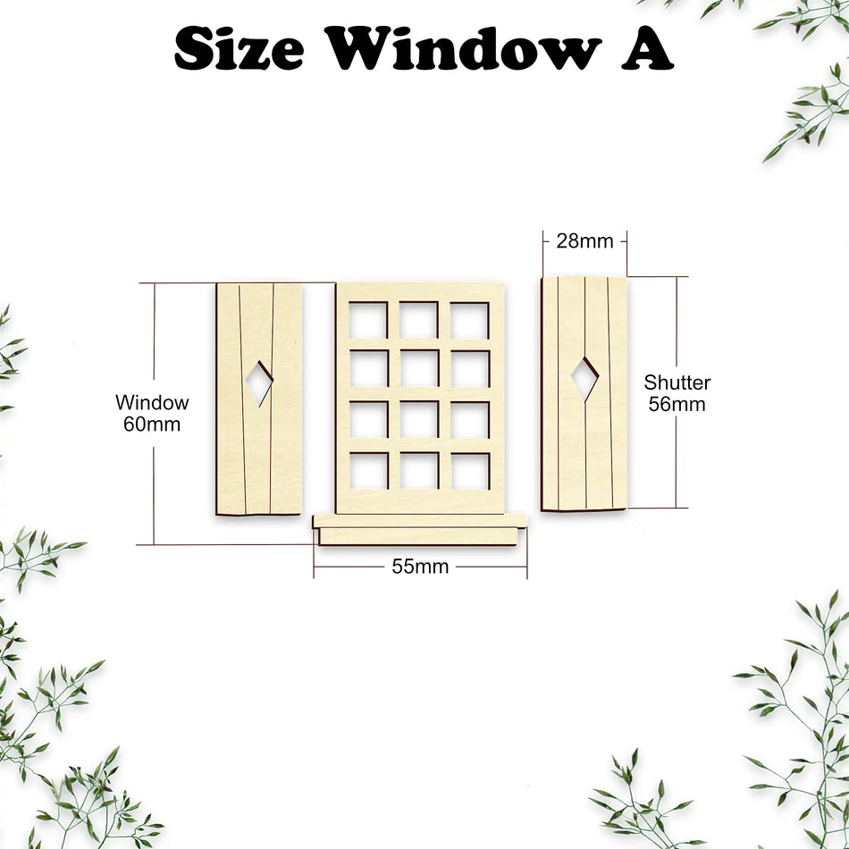 Fairy Door Windows with Shutters