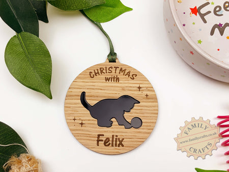 Bespoke Cat Christmas Bauble