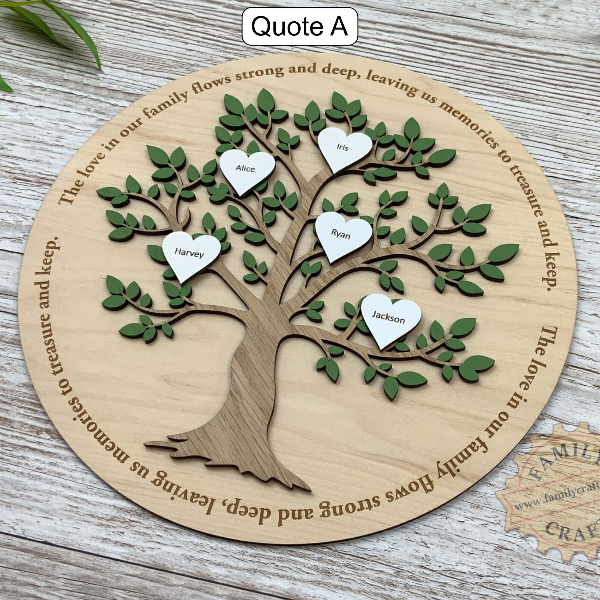 Wooden Family Tree Gift